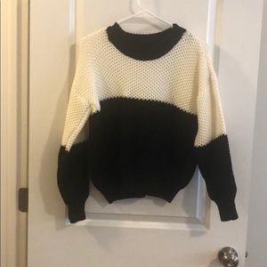 Knit Black and White Sweater